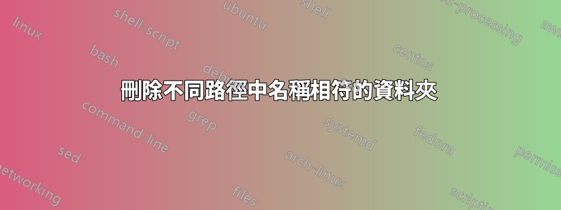 刪除不同路徑中名稱相符的資料夾