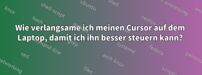 Wie verlangsame ich meinen Cursor auf dem Laptop, damit ich ihn besser steuern kann?