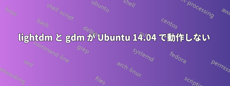 lightdm と gdm が Ubuntu 14.04 で動作しない