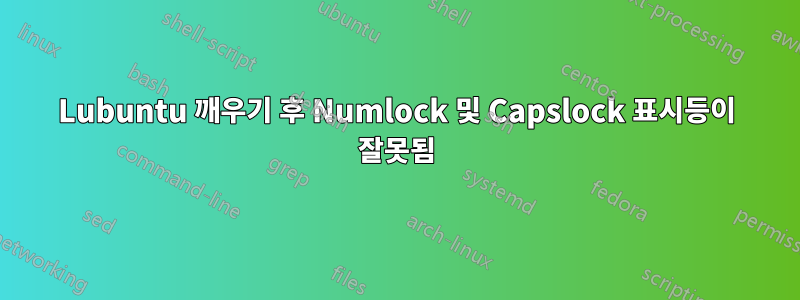 Lubuntu 깨우기 후 Numlock 및 Capslock 표시등이 잘못됨