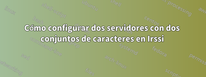 Cómo configurar dos servidores con dos conjuntos de caracteres en Irssi