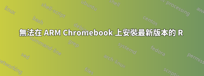 無法在 ARM Chromebook 上安裝最新版本的 R