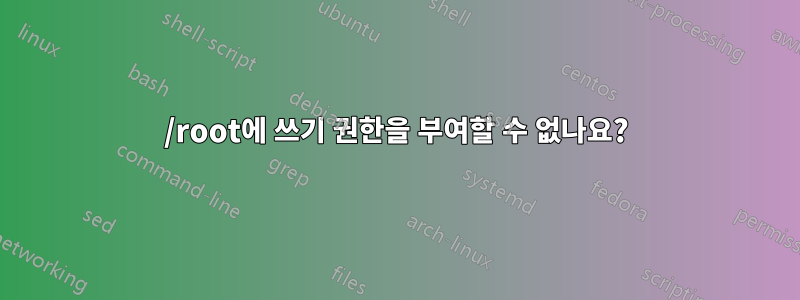 /root에 쓰기 권한을 부여할 수 없나요?