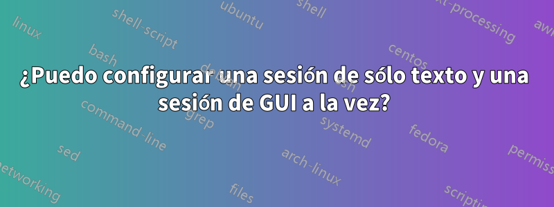 ¿Puedo configurar una sesión de sólo texto y una sesión de GUI a la vez?