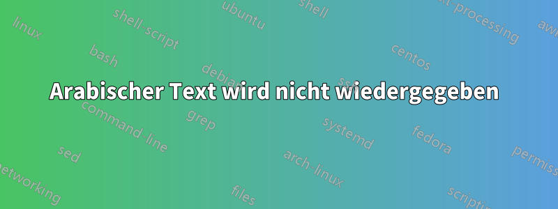 Arabischer Text wird nicht wiedergegeben 