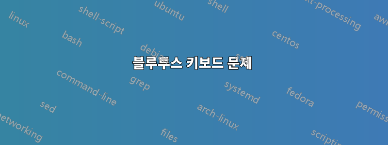 블루투스 키보드 문제