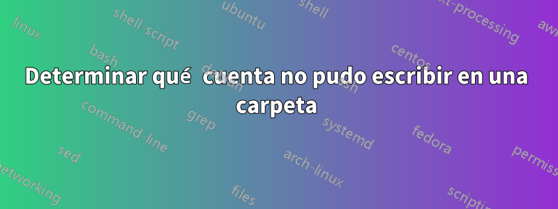 Determinar qué cuenta no pudo escribir en una carpeta