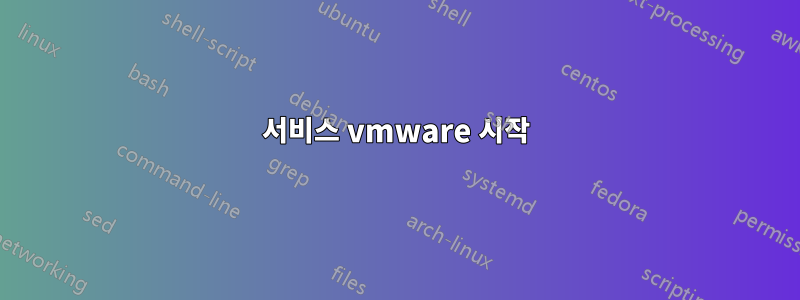서비스 vmware 시작