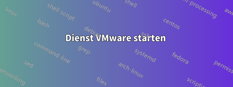 Dienst VMware starten