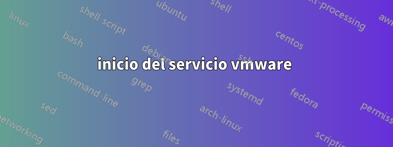 inicio del servicio vmware