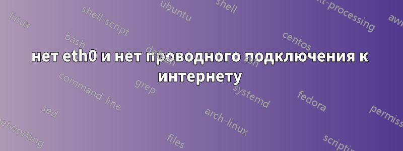 нет eth0 и нет проводного подключения к интернету