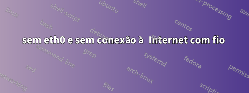 sem eth0 e sem conexão à Internet com fio