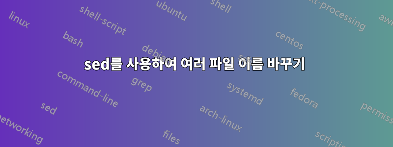 sed를 사용하여 여러 파일 이름 바꾸기