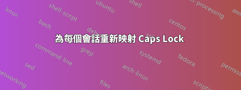 為每個會話重新映射 Caps Lock