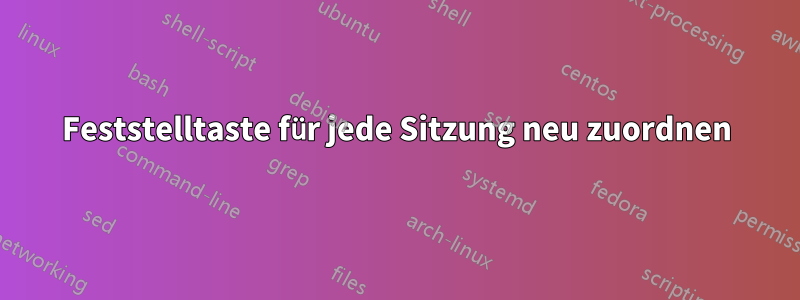 Feststelltaste für jede Sitzung neu zuordnen