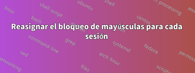 Reasignar el bloqueo de mayúsculas para cada sesión
