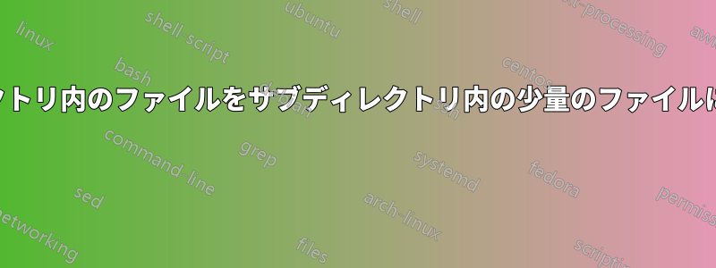 メインディレクトリ内のファイルをサブディレクトリ内の少量のファイルに整理する方法 