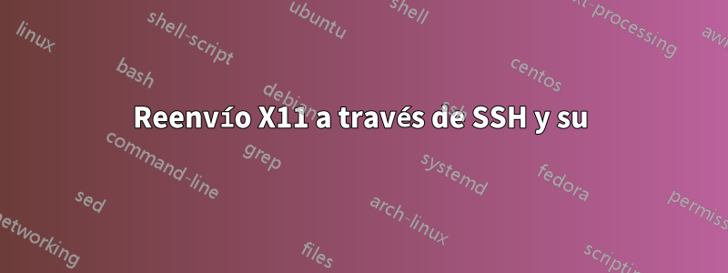 Reenvío X11 a través de SSH y su