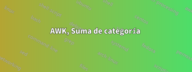 AWK, Suma de categoría