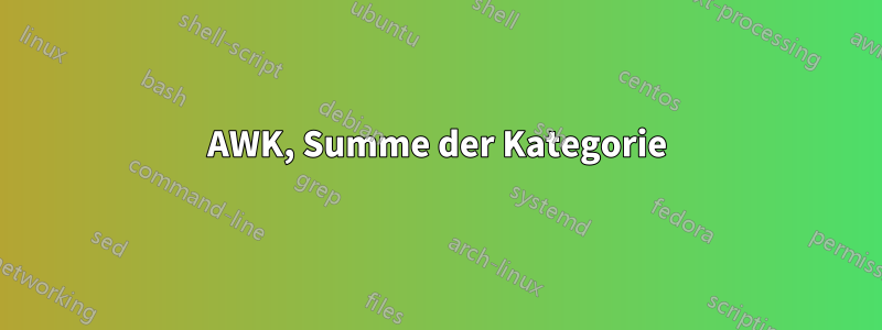 AWK, Summe der Kategorie