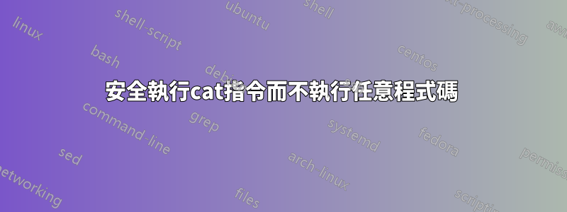 安全執行cat指令而不執行任意程式碼