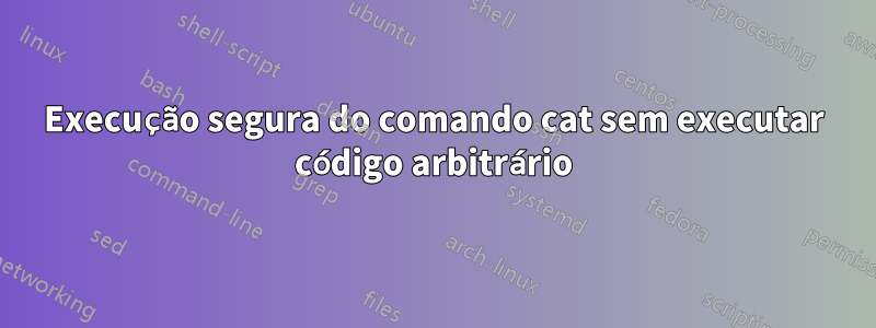 Execução segura do comando cat sem executar código arbitrário