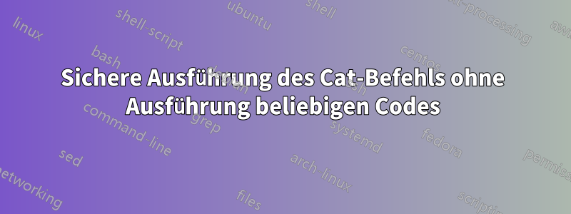 Sichere Ausführung des Cat-Befehls ohne Ausführung beliebigen Codes