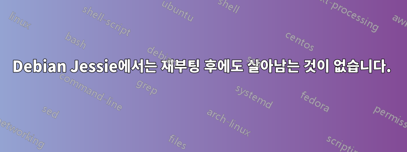 Debian Jessie에서는 재부팅 후에도 살아남는 것이 없습니다.