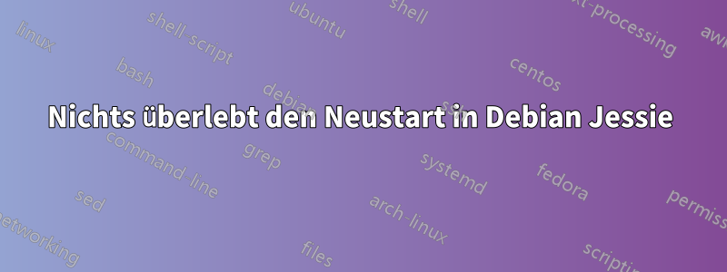 Nichts überlebt den Neustart in Debian Jessie