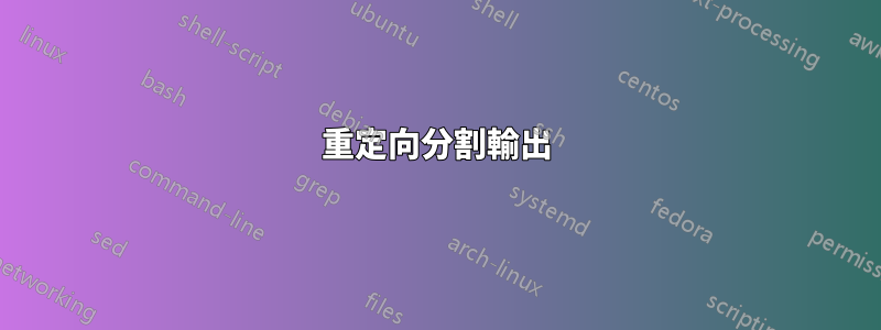 重定向分割輸出