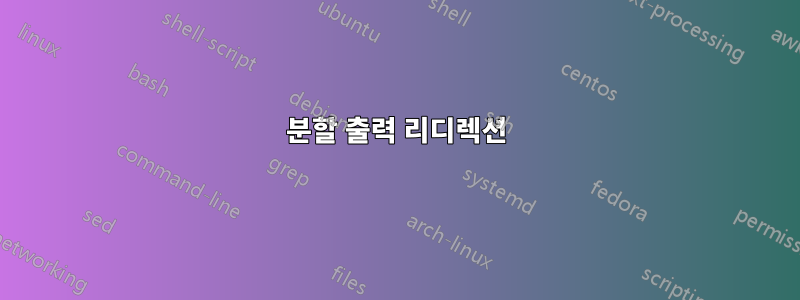 분할 출력 리디렉션