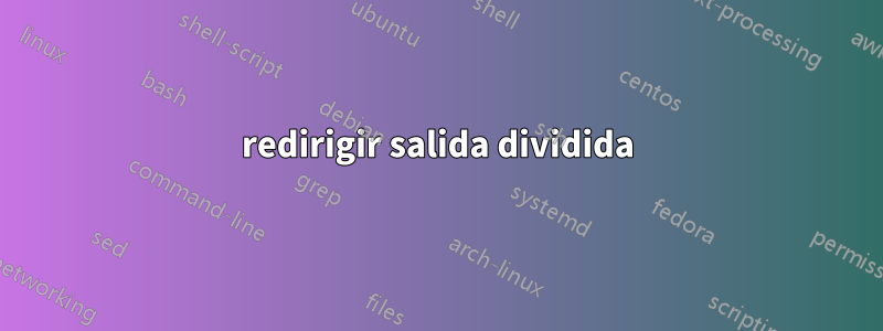 redirigir salida dividida
