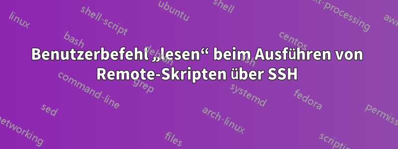 Benutzerbefehl „lesen“ beim Ausführen von Remote-Skripten über SSH