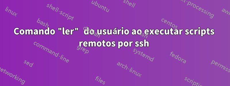 Comando "ler" do usuário ao executar scripts remotos por ssh