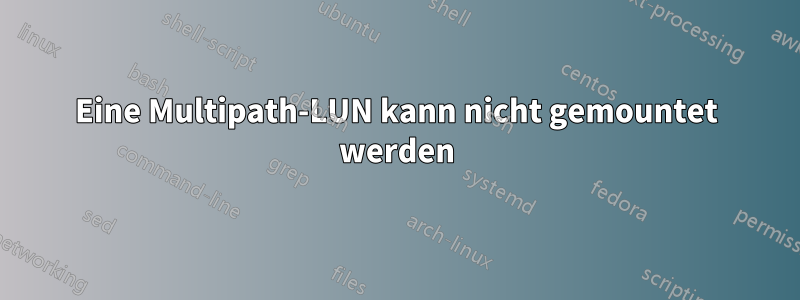Eine Multipath-LUN kann nicht gemountet werden