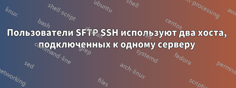 Пользователи SFTP SSH используют два хоста, подключенных к одному серверу