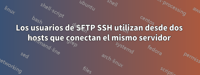 Los usuarios de SFTP SSH utilizan desde dos hosts que conectan el mismo servidor