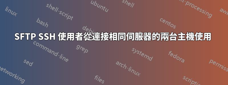 SFTP SSH 使用者從連接相同伺服器的兩台主機使用