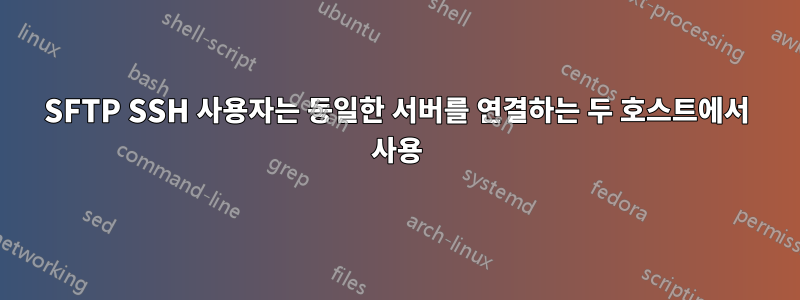 SFTP SSH 사용자는 동일한 서버를 연결하는 두 호스트에서 사용