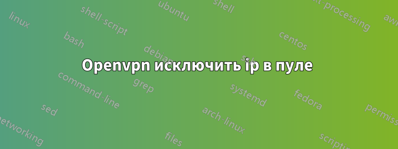 Openvpn исключить ip в пуле