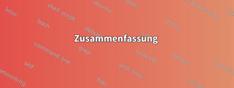 Zusammenfassung