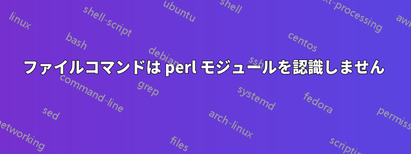 ファイルコマンドは perl モジュールを認識しません