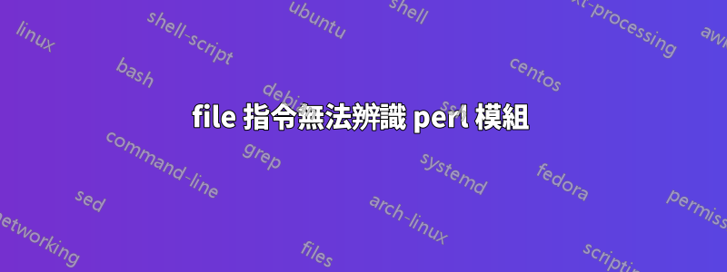 file 指令無法辨識 perl 模組