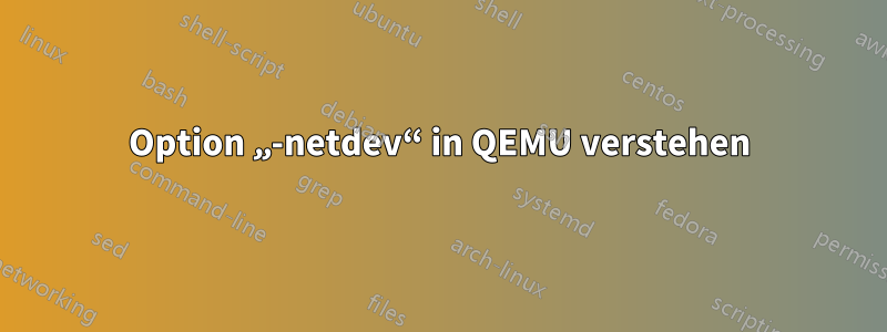 Option „-netdev“ in QEMU verstehen