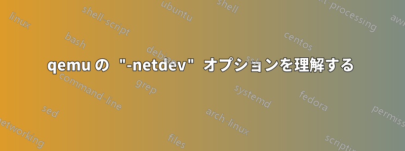 qemu の "-netdev" オプションを理解する