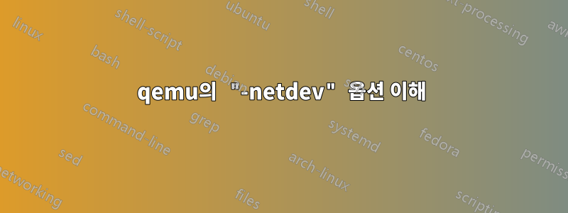 qemu의 "-netdev" 옵션 이해