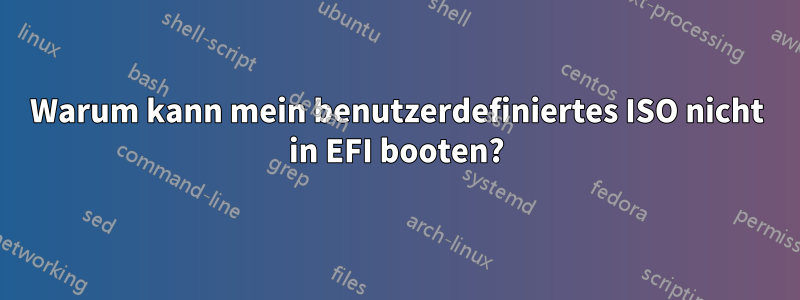 Warum kann mein benutzerdefiniertes ISO nicht in EFI booten?