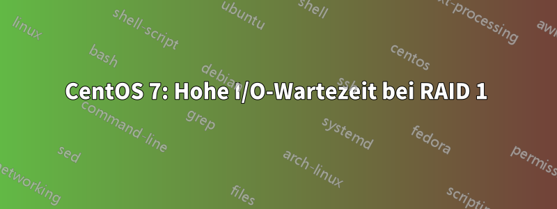 CentOS 7: Hohe I/O-Wartezeit bei RAID 1