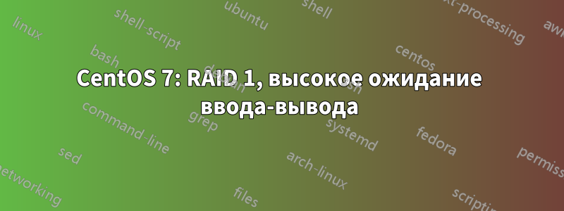 CentOS 7: RAID 1, высокое ожидание ввода-вывода