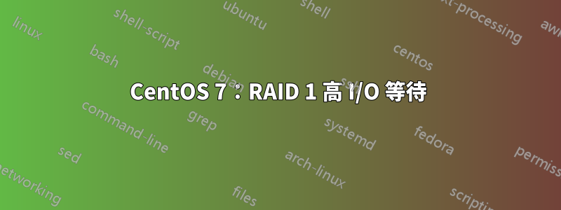 CentOS 7：RAID 1 高 I/O 等待